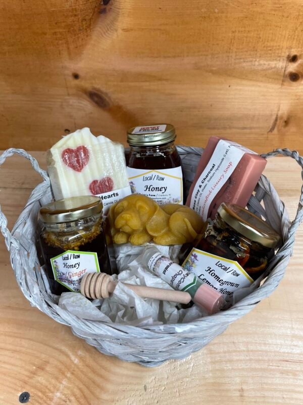 Basket of bee products